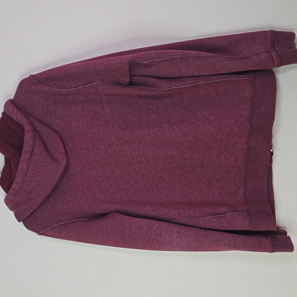 Abercrombie & Fitch Muscle  Maroon Hoodie Zip-Up Closure Distressed Size Large - Picture 6 of 8